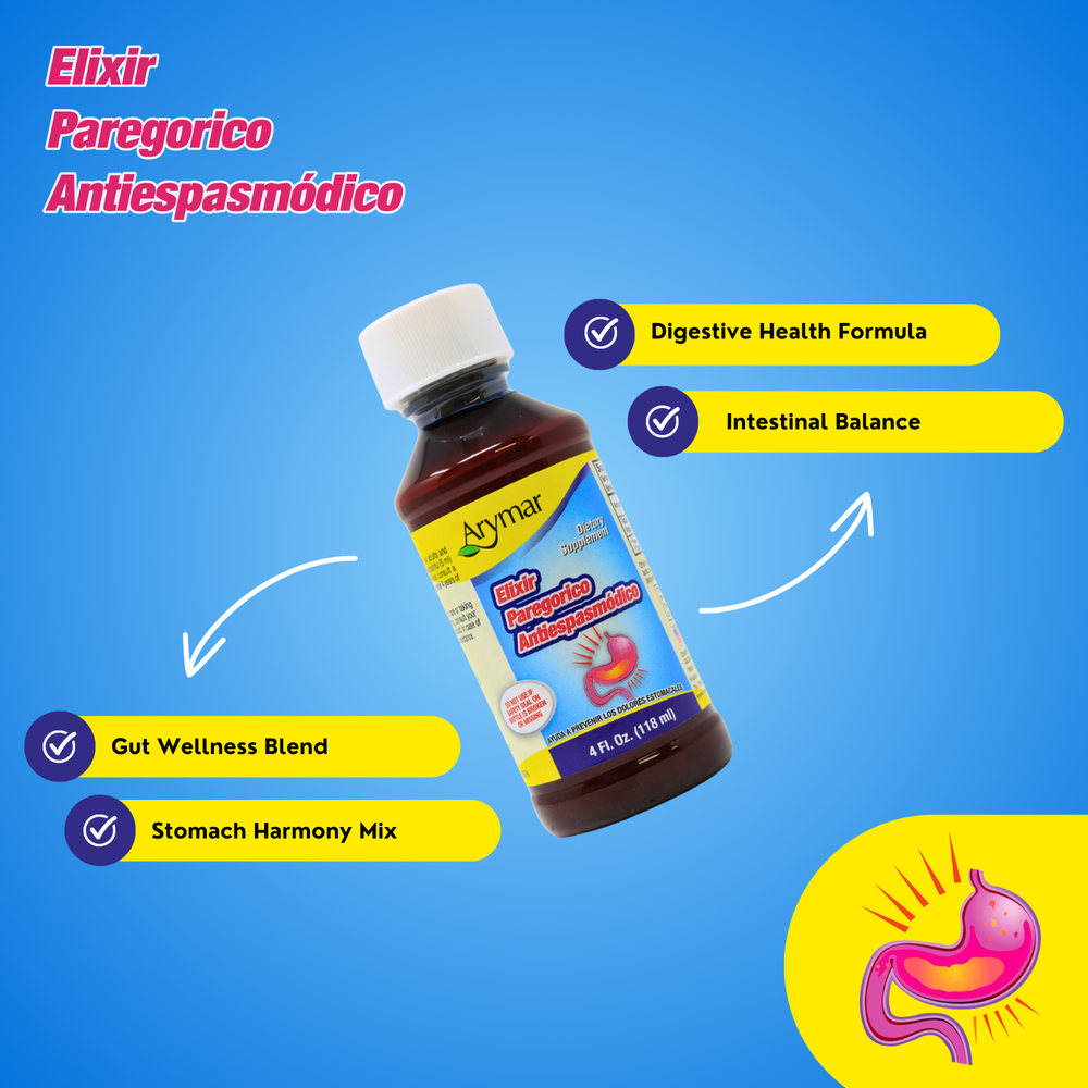 Arymar Elixir Paregorico Antiespasmodico, Digestive Support, 4 oz