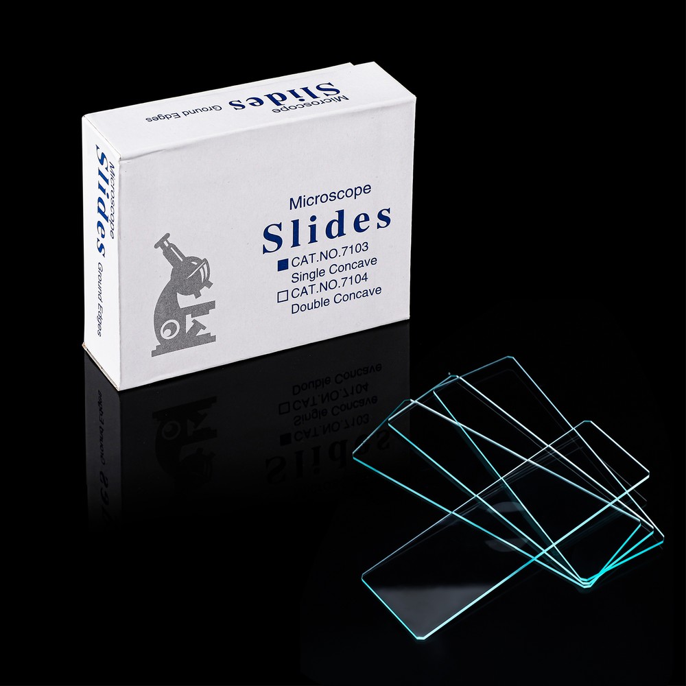 100Pack Microscope Slide Concave Single concave Glass Slide Single Depression US