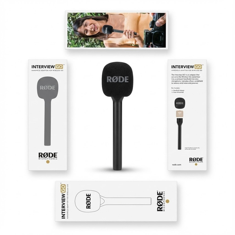 Handheld Interview Mic Adapter - RODE Interview GO Adapter for Wireless Go