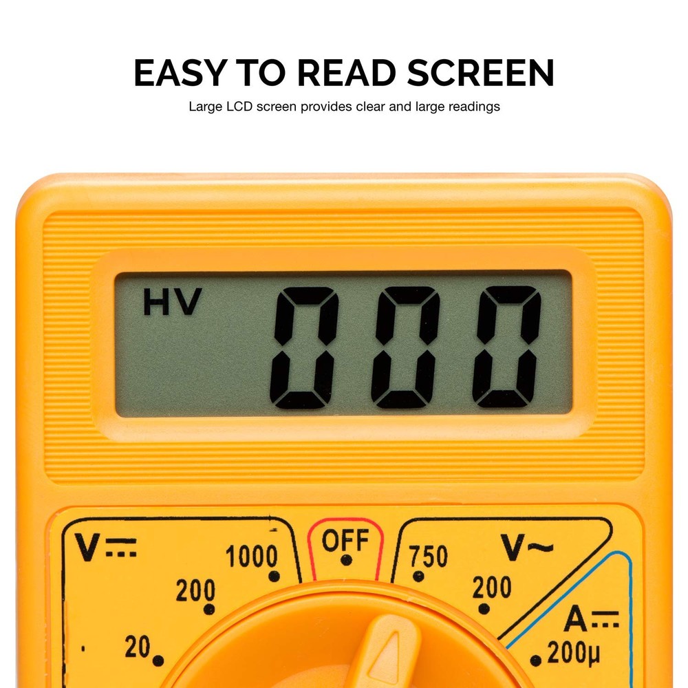 HILTEX 40508 Digital Multimeter Diode & Transistor Tester AC DC Volt Single