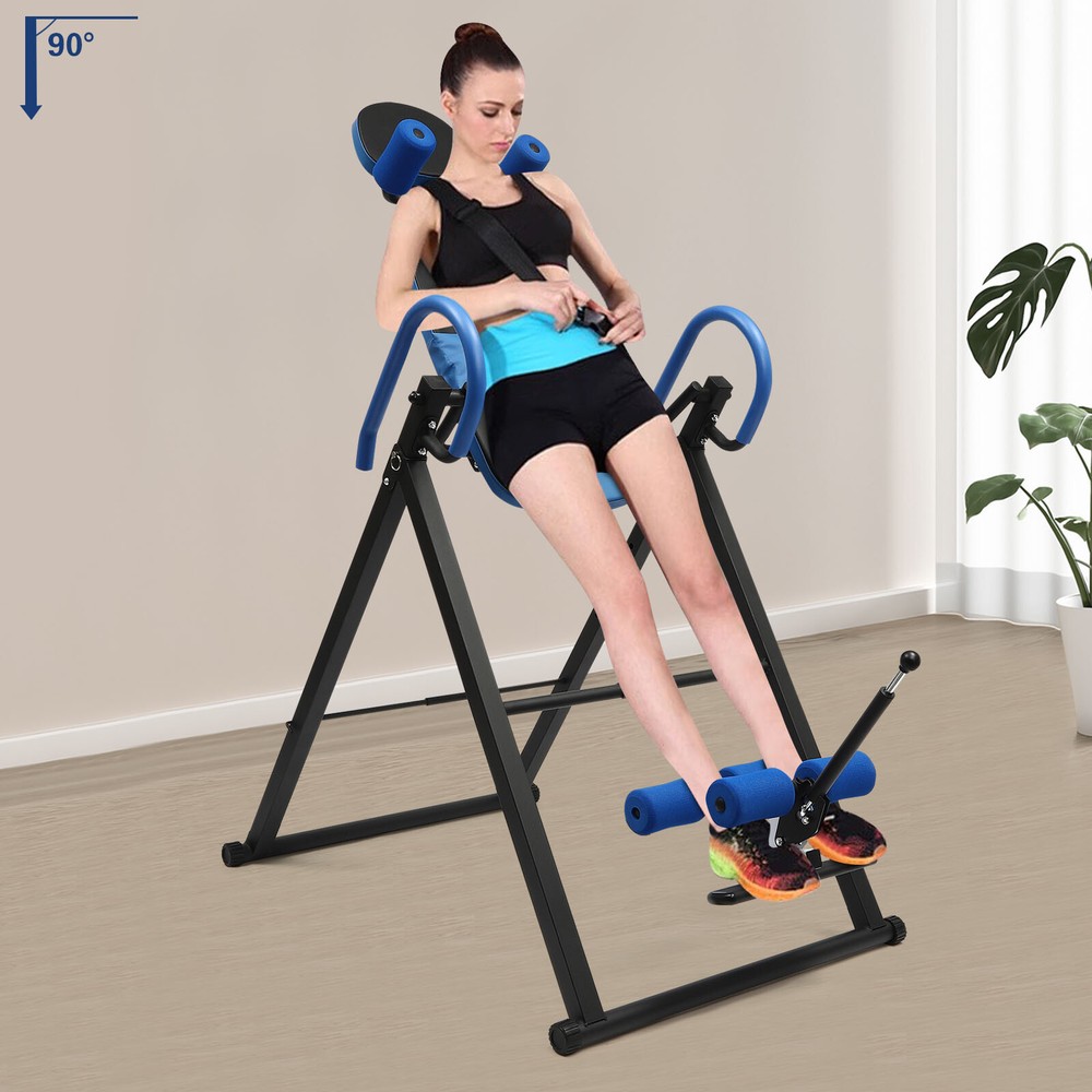 Inversion Table 330 Lbs Capacity Strength Training Inversion Bench W/ Safe Belt