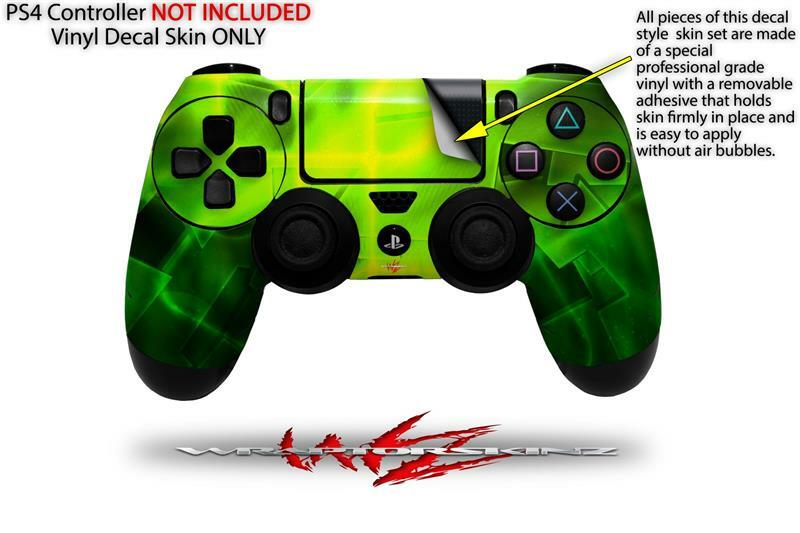 Skin for Sony PS4 Controller Cubic Shards Green