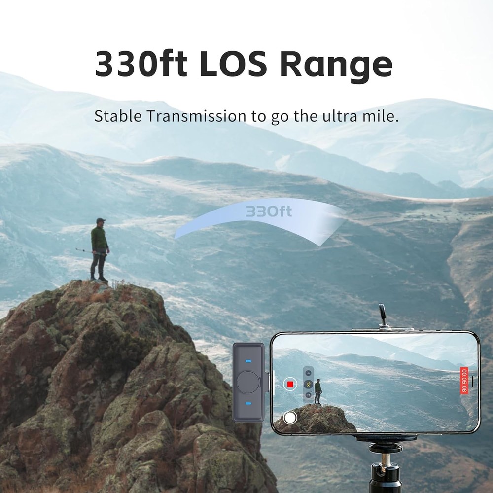 Wireless Lavalier Microphone Lightning Plug & Play, Omnidirectional Type C