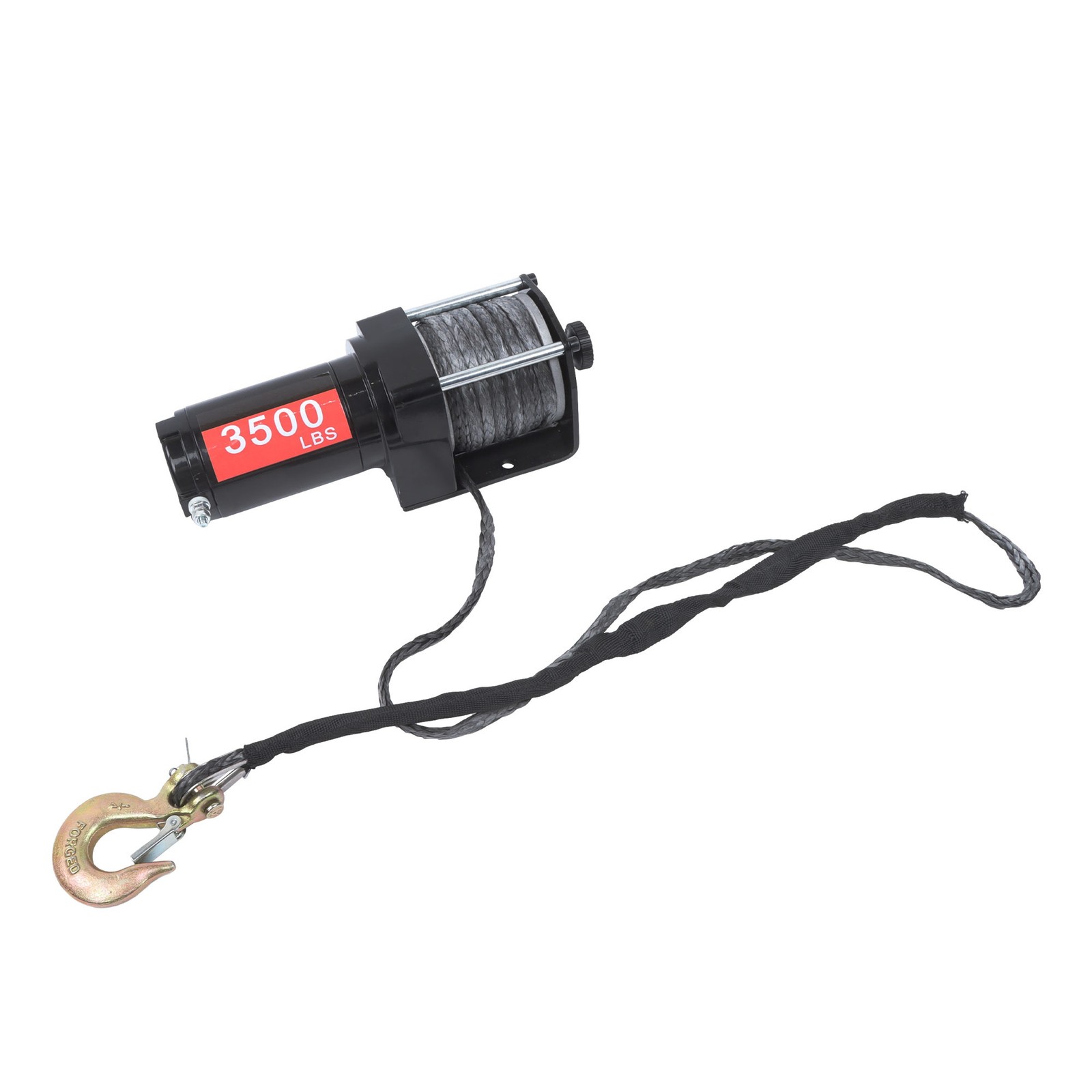 3500 lbs Synthetic Rope Electric Power Winch Kit Wireless & Wired Remote Control