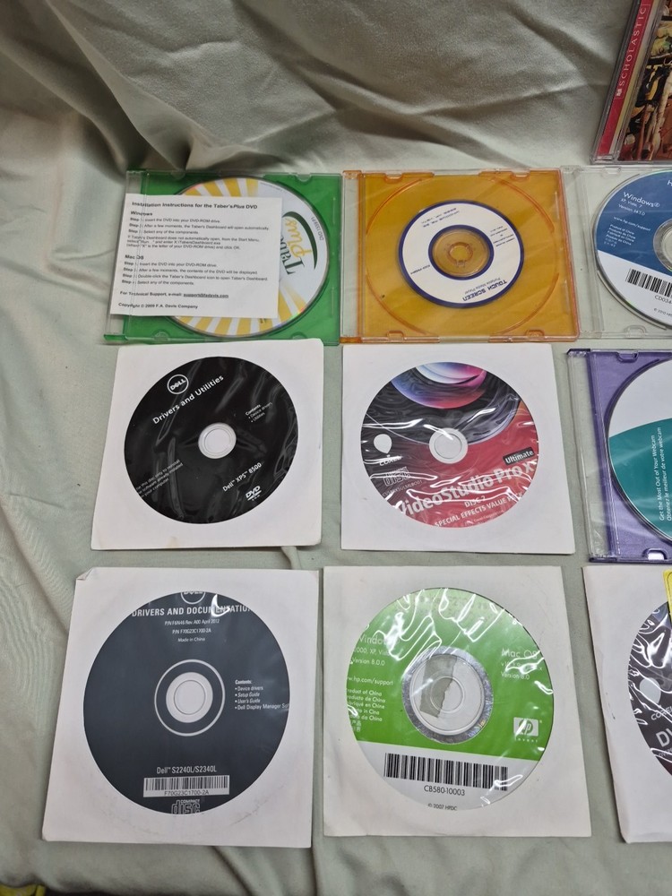 Vintage Computer PC CD-ROM Software Loose Discs Microsoft,hp,kodak,Dellamd More