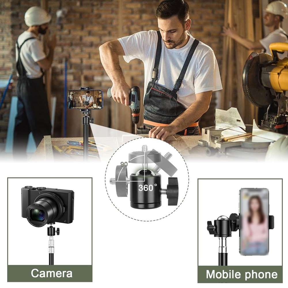 Photography Light Stand, 9.2ft/280cm Portable Reverse Folding Tripod with Tra...