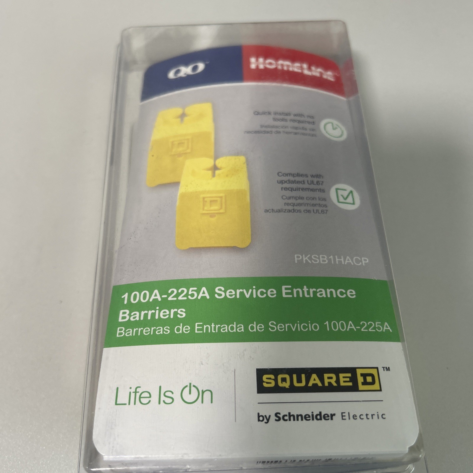 Square D 100 AMP- 225 AMP Service Entrance Barriers