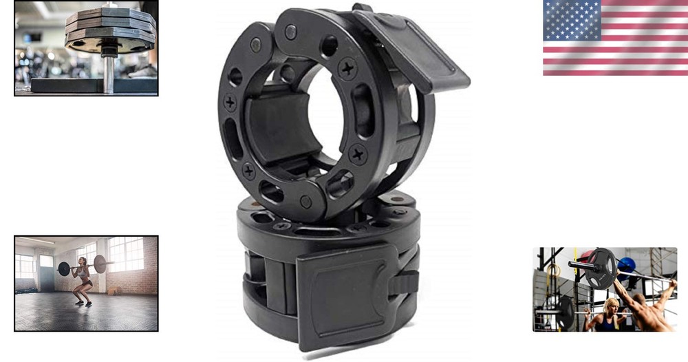 High-Performance Olympic Barbell Clamps - Quick Release Locking Weight Clips