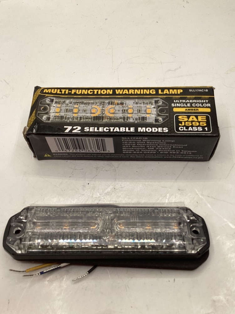 Optronics SLL17AC1B Surface Mount Amber LED Warning Lights 72 adjustable modes