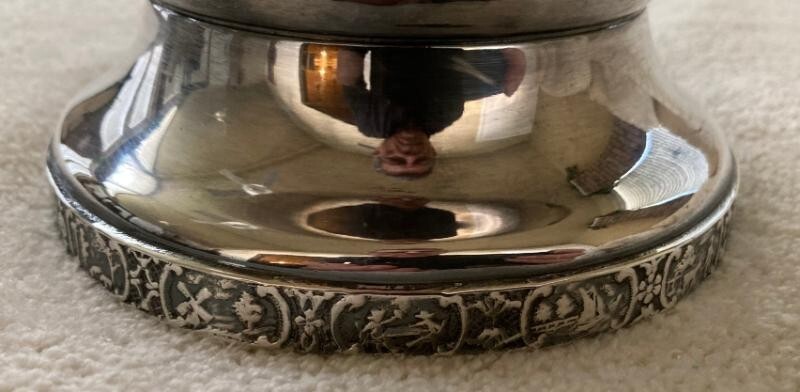 VINTAGE SILVERPLATED PITCHER by Bernard Rice's Sons-Scenes Apollo- Electroplated