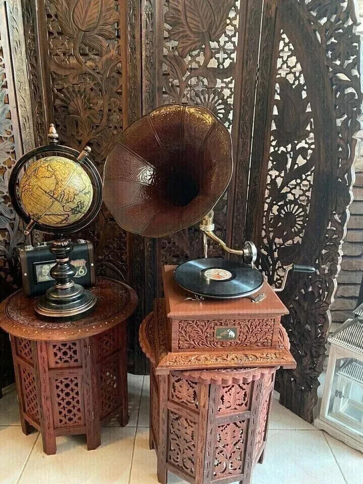 HMV Gramophone Fully Functional Working Phonograph Win-Up Record Player Handmade
