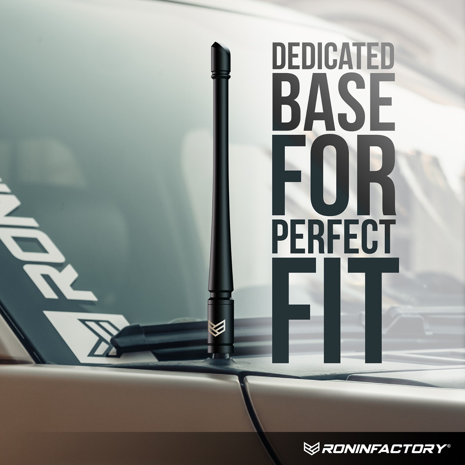 SHORT ANTENNA for CHEVY SILVERADO GMC SIERRA TRUCKS 8 INCH FLEXIBLE - ANTI THEFT