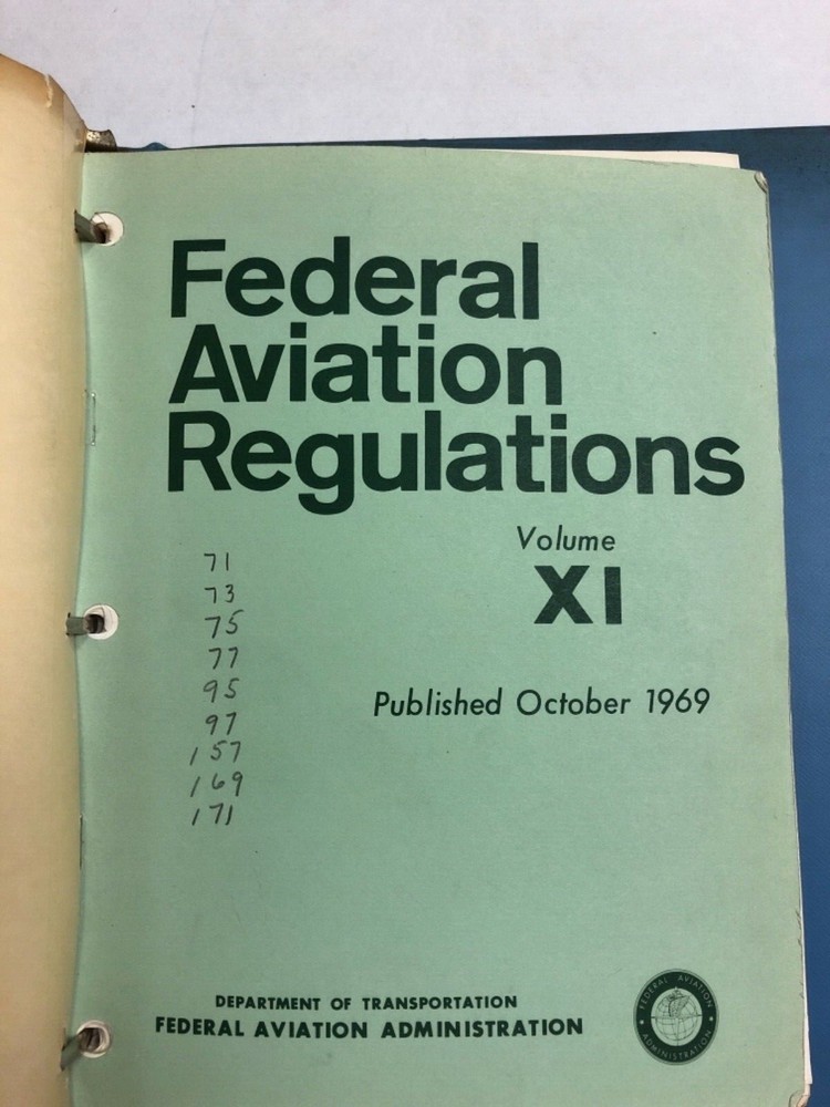 Federal Aviation Regulations 1972 Original