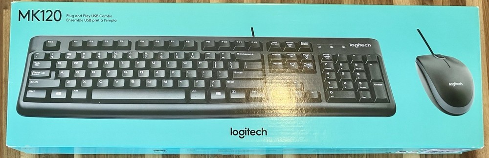 Brand New!~Logitech Fullsize Optical Keyboard and Mouse~Black