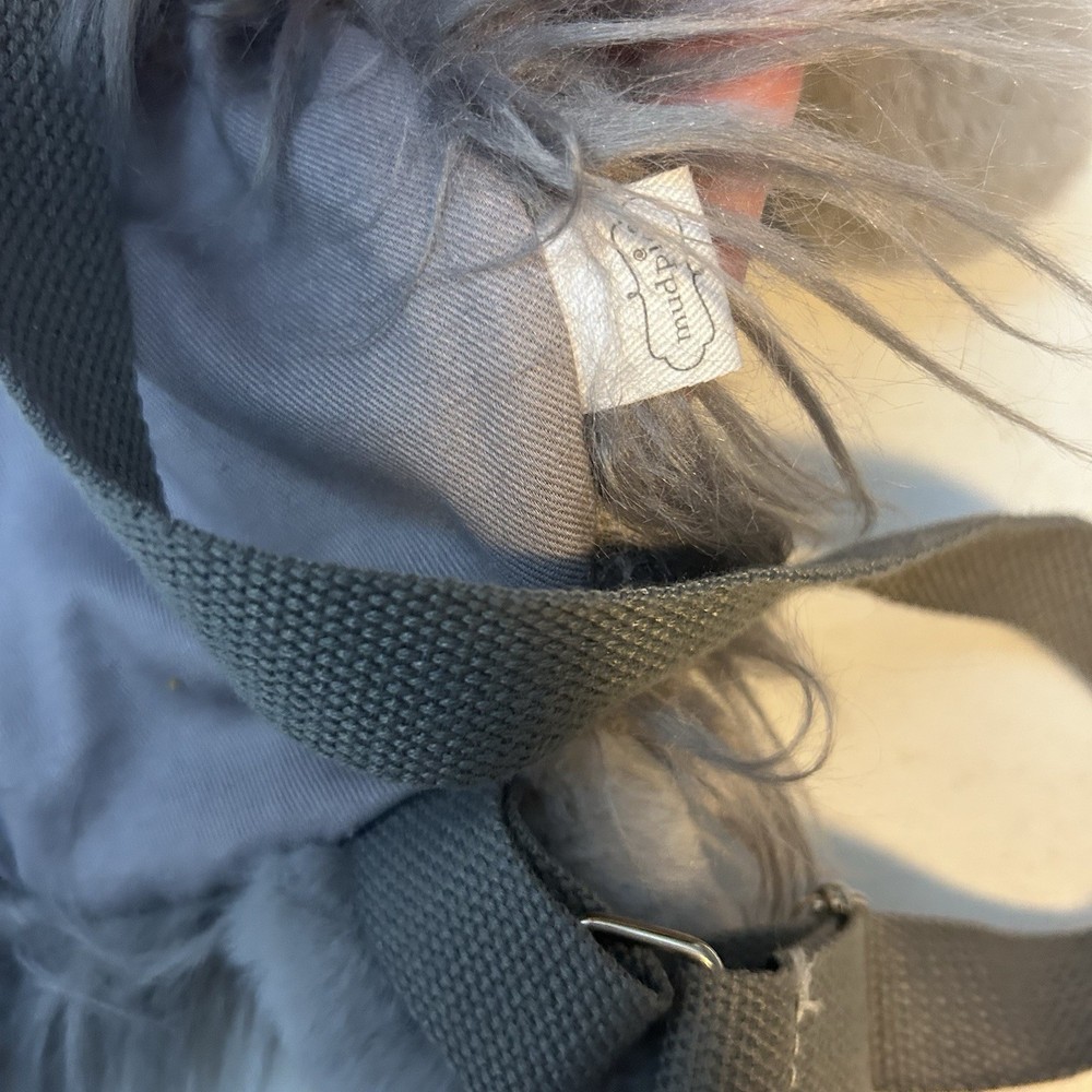 Mudpie Gray Plush Elephant Backpack Adjustable Strap