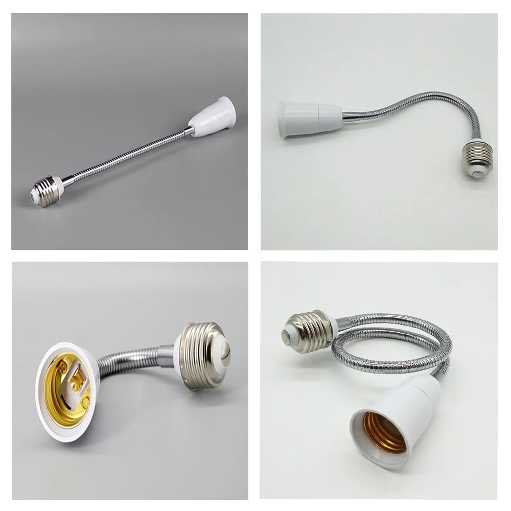E26/E27 Light Socket Extender Adapter, 30cm/12 inch Bulb White