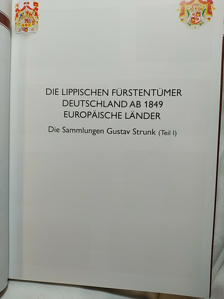 GERMAN POSTAL STAMP CATALOG LIPPISCHE PRINCIPALITIES GUSTAV STRUNK COLLECTION