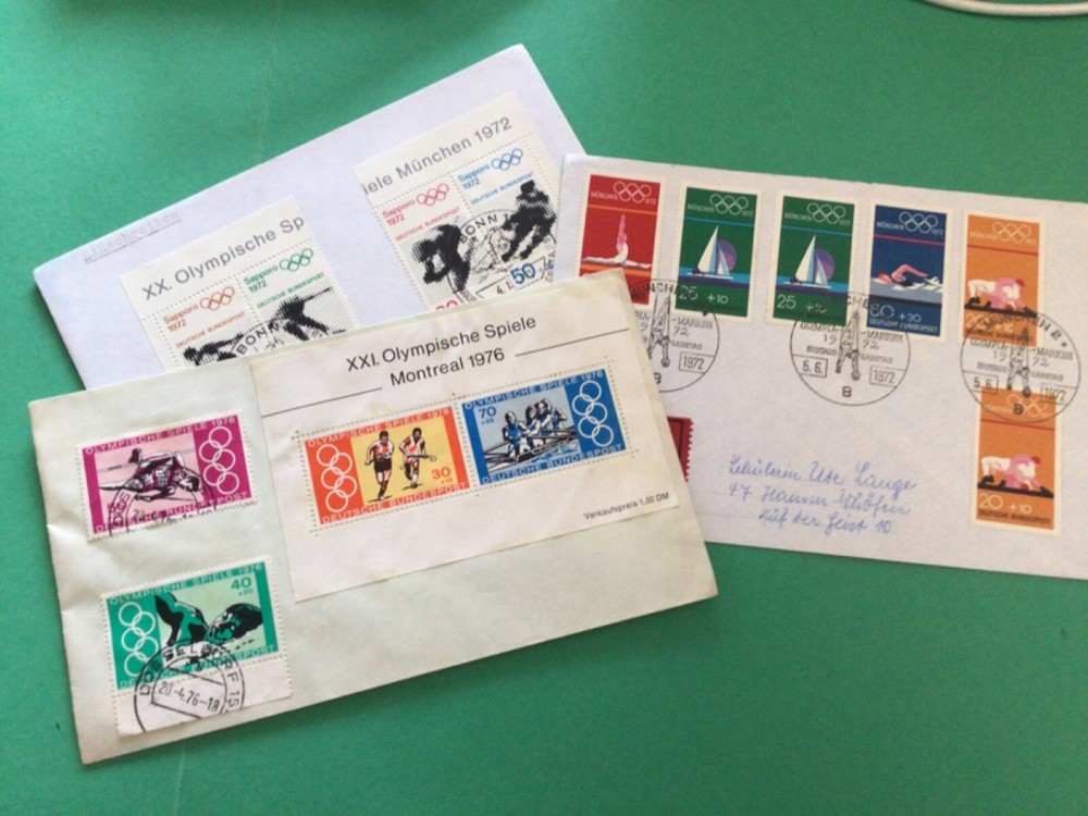 Germany Olympics 3 various postal covers  A17797