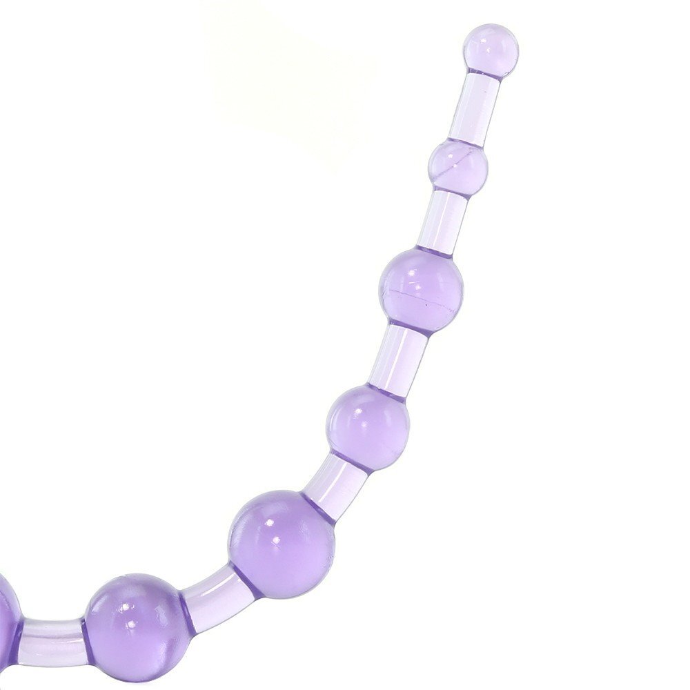 Slim Soft Flexible Bendable Beginner Anal Beads with Retrieval Ring