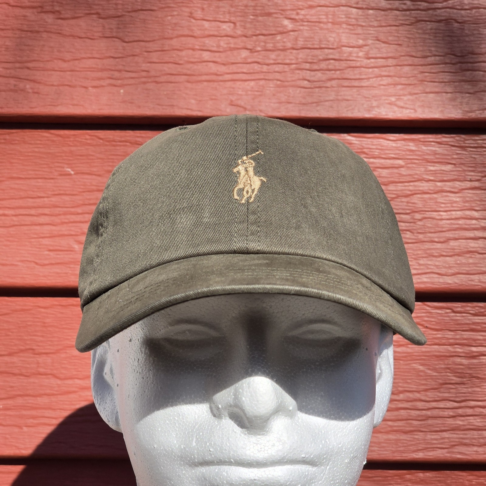 Polo Ralph Lauren Men's One Size Cotton Chino Adjustable Ball Cap Olive Green