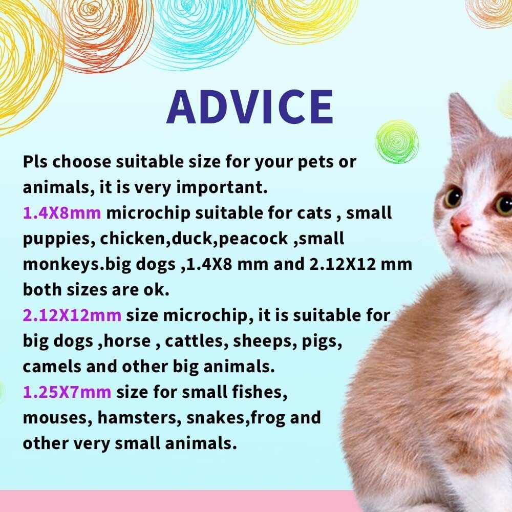 RFID Animal Microchip Pet Dog Cat Horse Injection Bioglass Mini Chip 134KHZ ISO