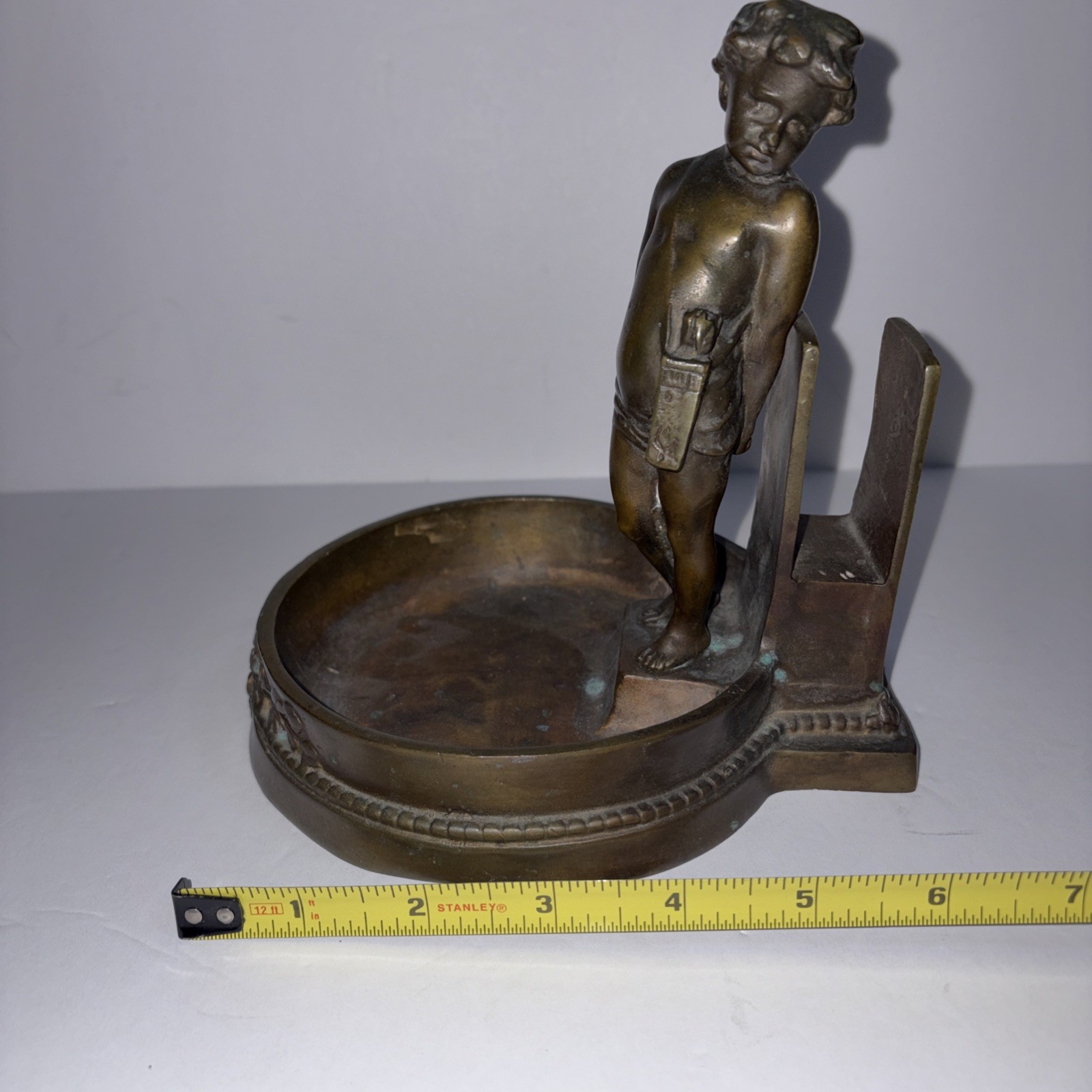 Peter Tereszczuk Art Nouveau Bronze Boy Sculpture, Used