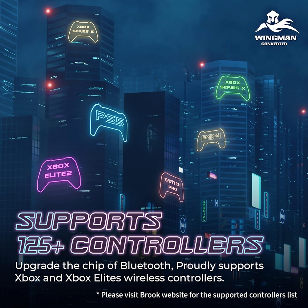 Brook Wingman XE2 Wireless Controller Adapter for PlayStation, Switch and PC