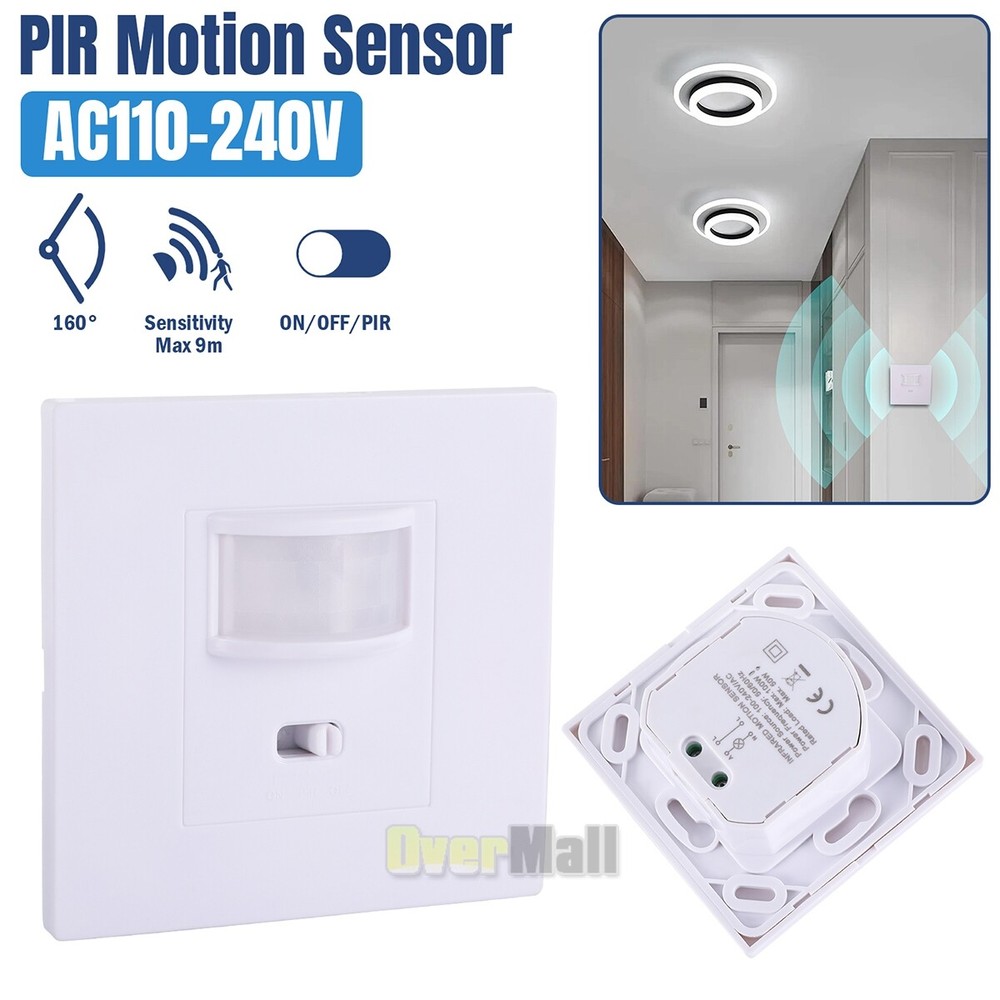 PIR Infrared Motion Sensor Detector Wall Lighting Switch Automatic ON/OFF Home