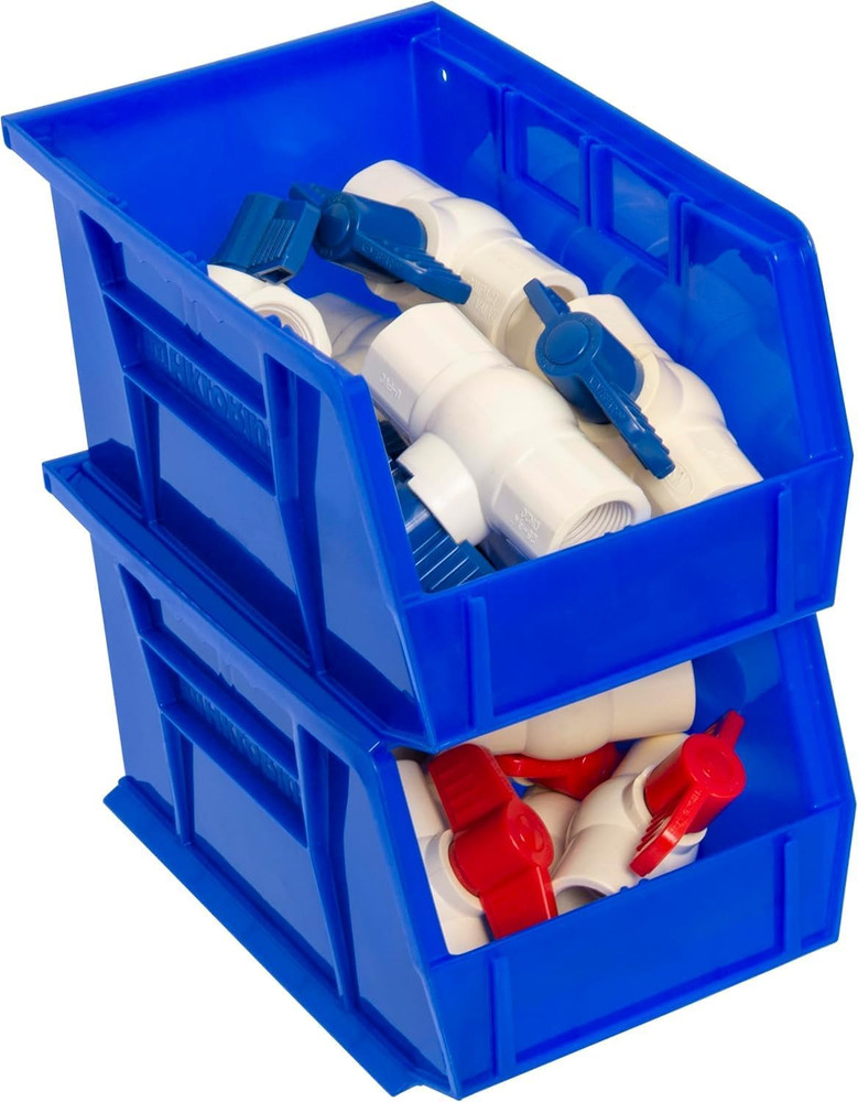 30237 Akrobins Plastic Storage Bins, Space-Saving Stackable Bins for Garage, Pan