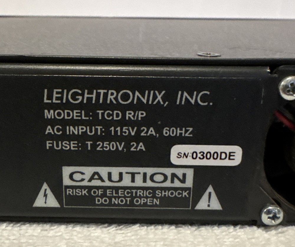 Leightronix TCD R/P Plus-Bus Enabled MPEG Recorder/Player Powers On Read