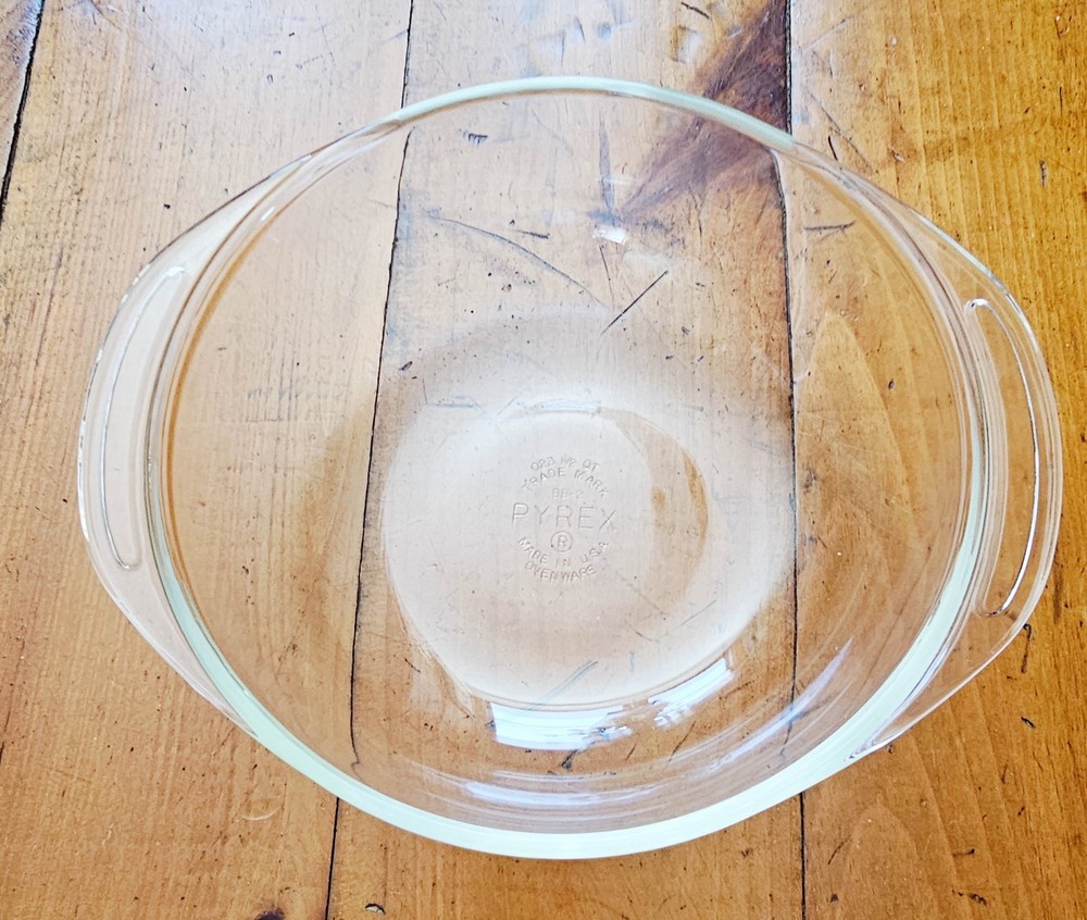 Wm Rogers 4262 Silverplate Serving Dish w Lid + 1-1/2 qt Pyrex Glass Bowl Vintag