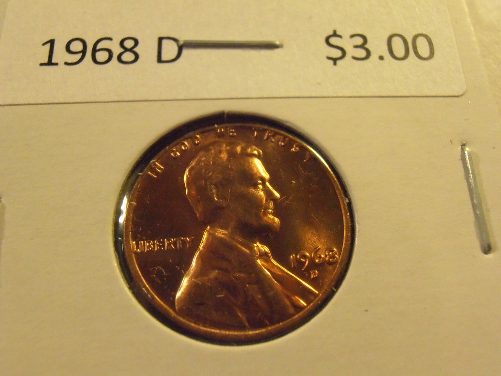 1968 D Lincoln Cent - BU from a nice roll