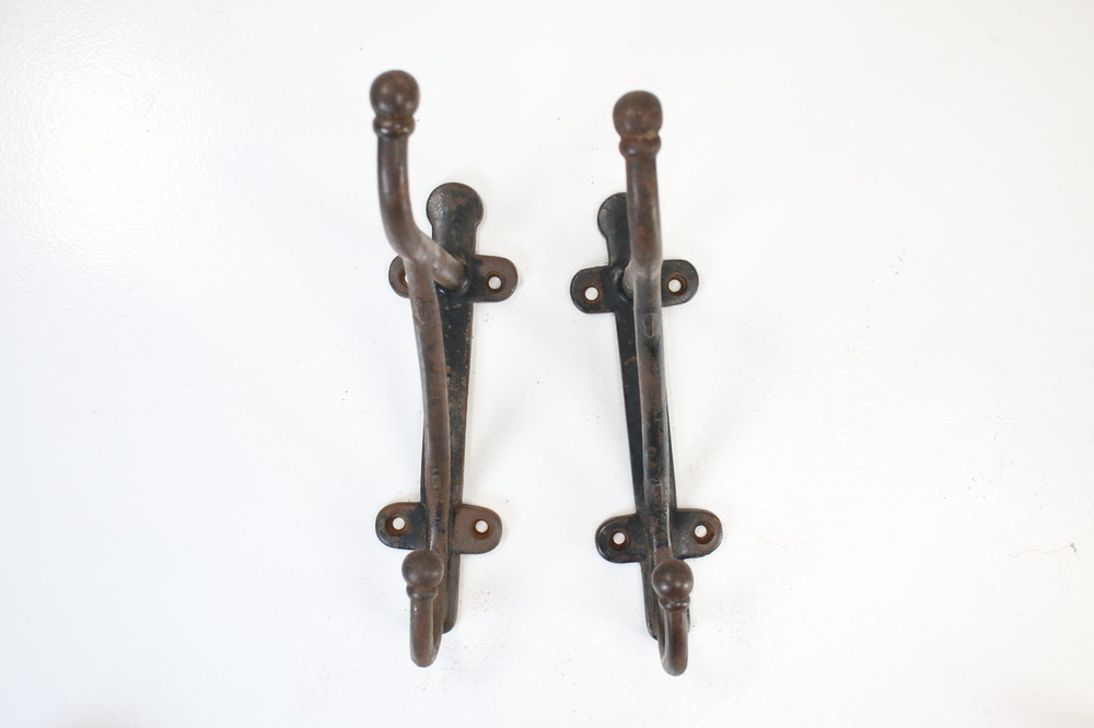 Antique cast iron coat wall hooks