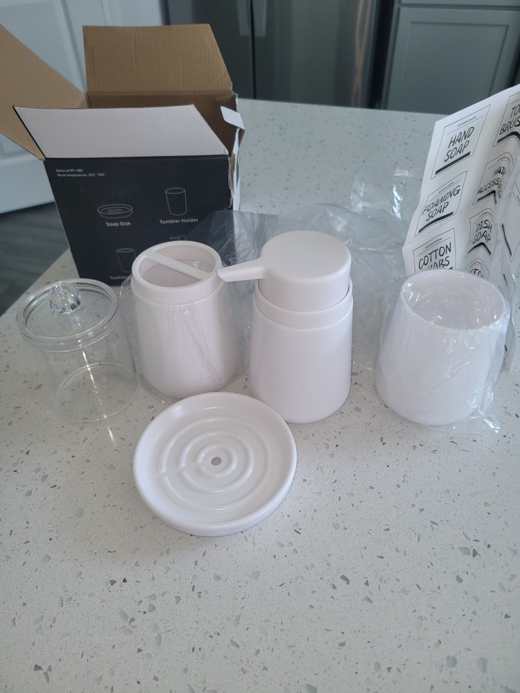 IMAVO Bathroom Accessory Set - Grey 4 PCS