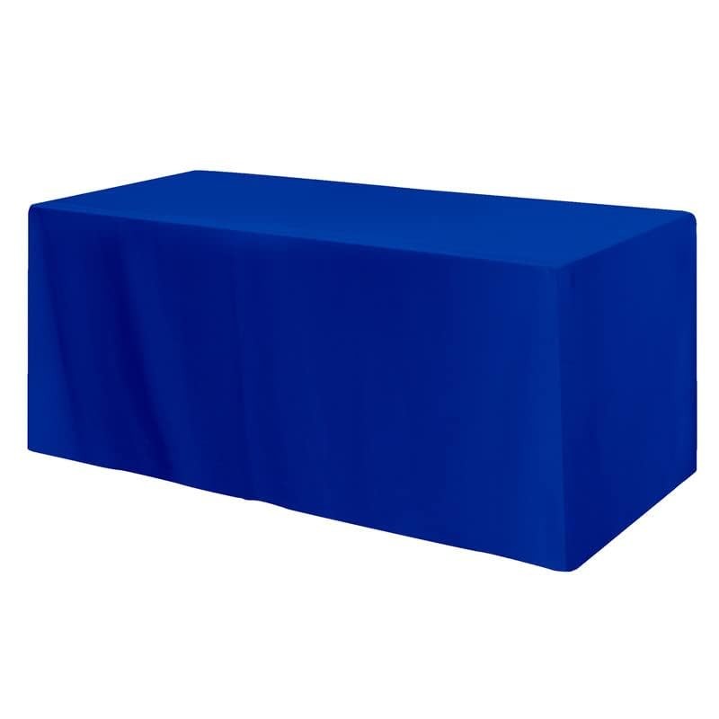 1 Pc 8 Feet Fitted Open Back Rectangular 3 96" x 30" (Rectangular) Royal Blue
