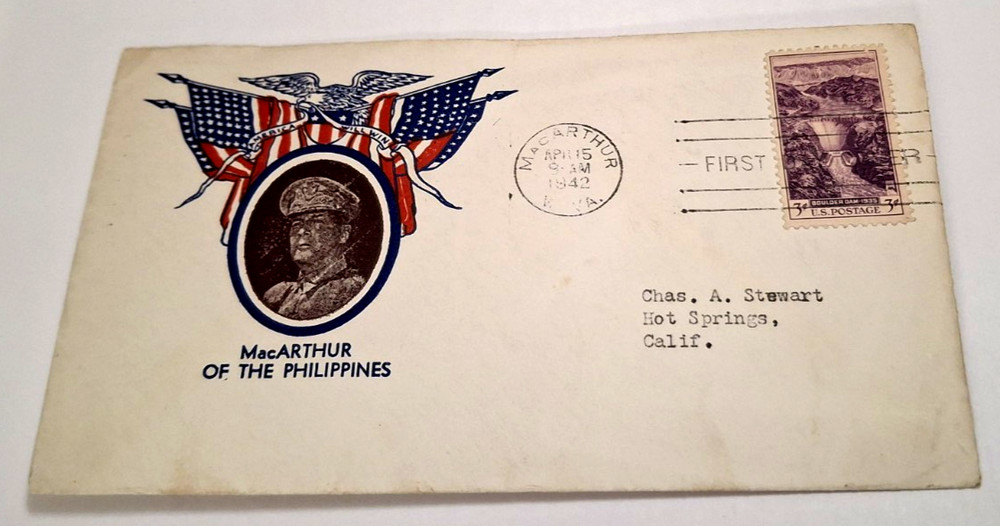 MacArthur West Va .Post Office 4/15/42 Unknown cachet,