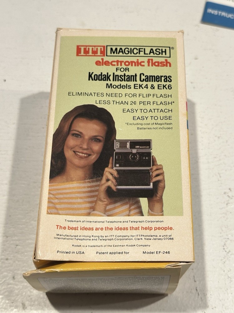ITT MagicFlash Electronic Flash For Kodak Instant Camera Untested