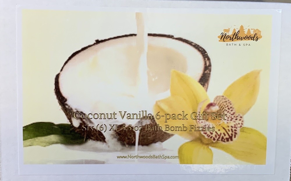 Coconut Vanilla 6-pack Bath Bomb Gift Set