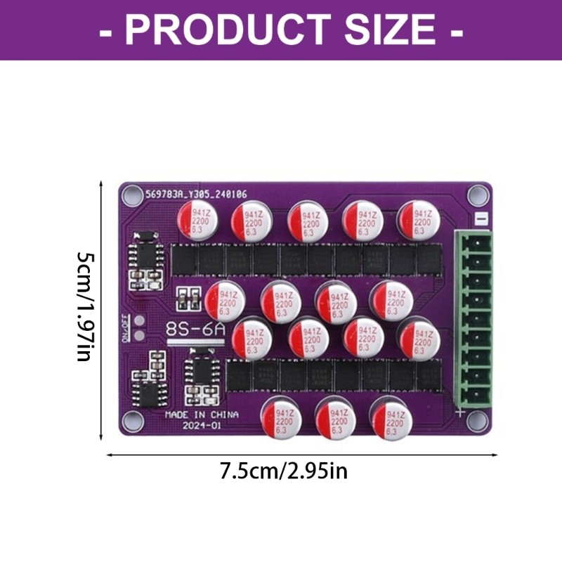 8S 6A Industrial Active Equalizing Battery Energy Active Equalizing Fitting