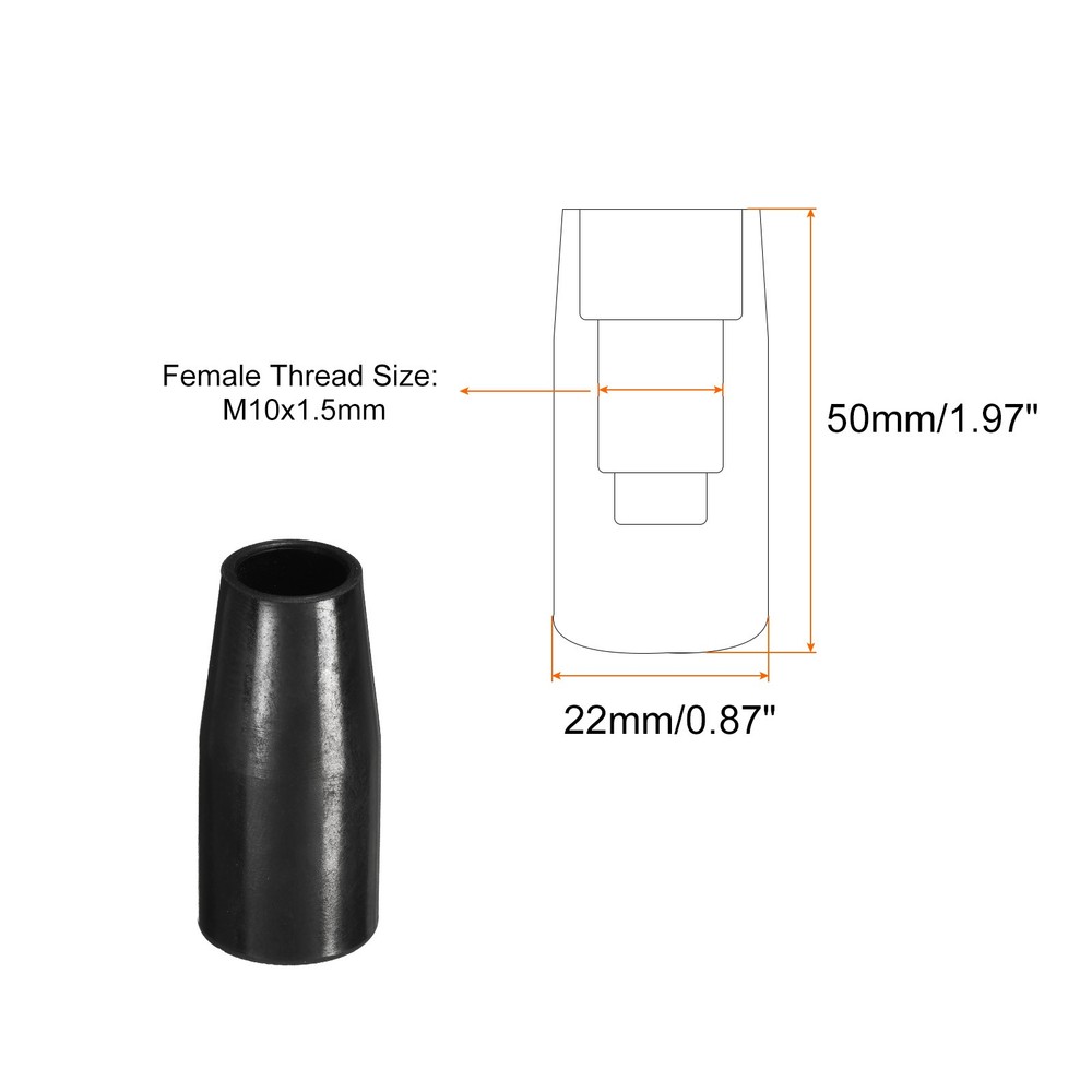 M10x50mm Female Threaded Hand Knobs Cylinder Insert Handles for Mechanical