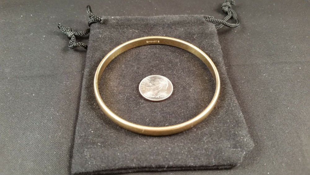 Monet Vintage Gold Bangle Bracelet