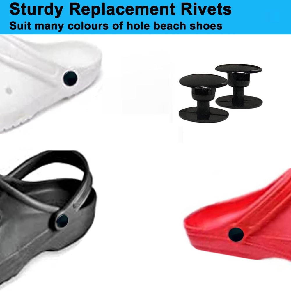 8 Sets Replacement Rivets for Beach Shoe Replacement Button Replacement Parts