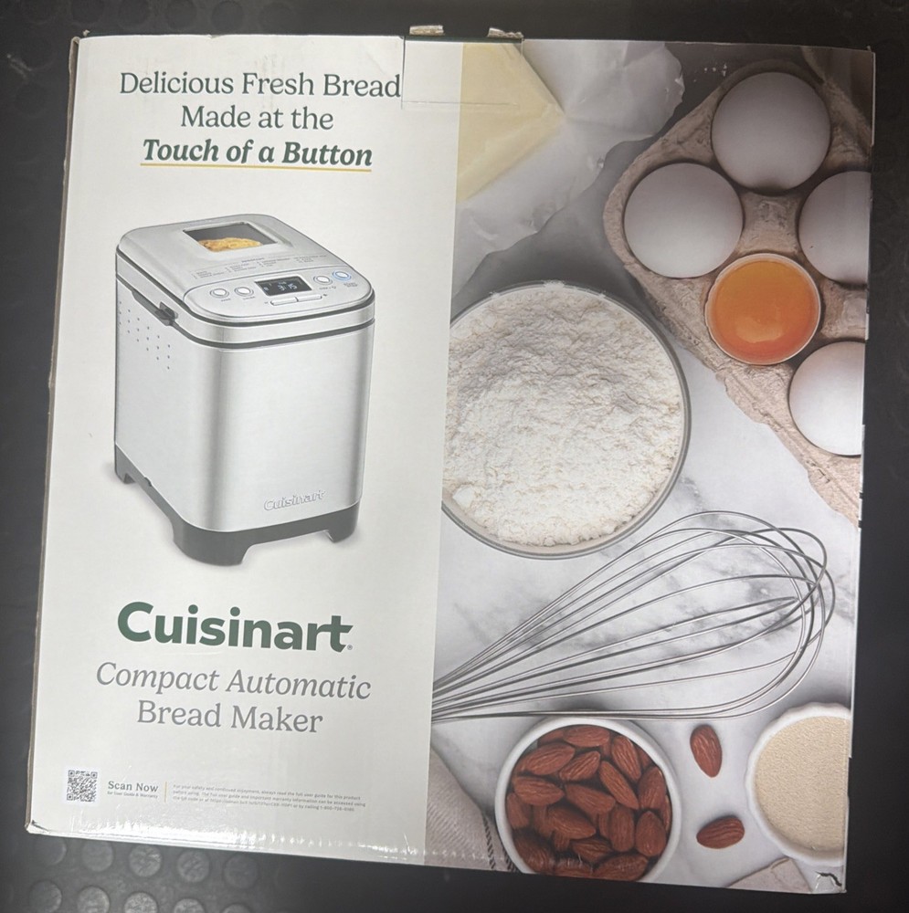 Cuisinart Compact Automatic Bread Maker Machine, Stainless, NEW