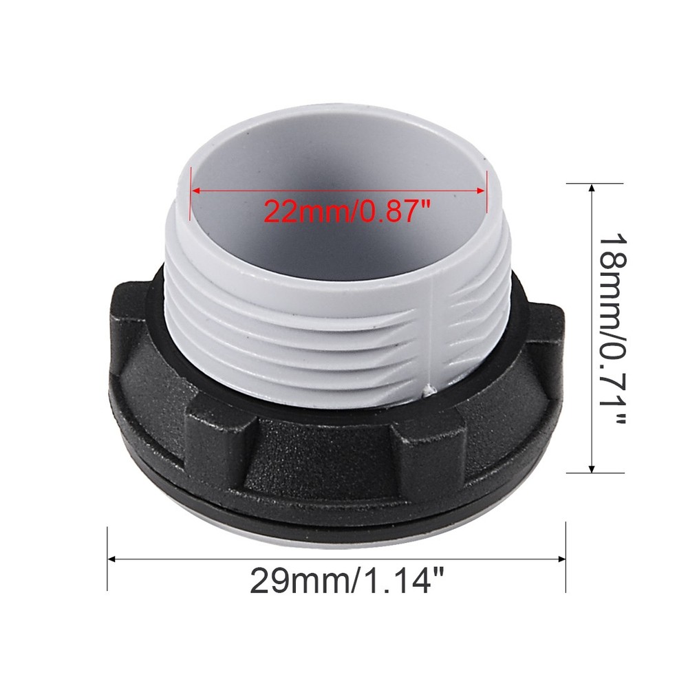 20 Pcs 22mm Gray Plastic Push Button Switch Hole Panel Plug