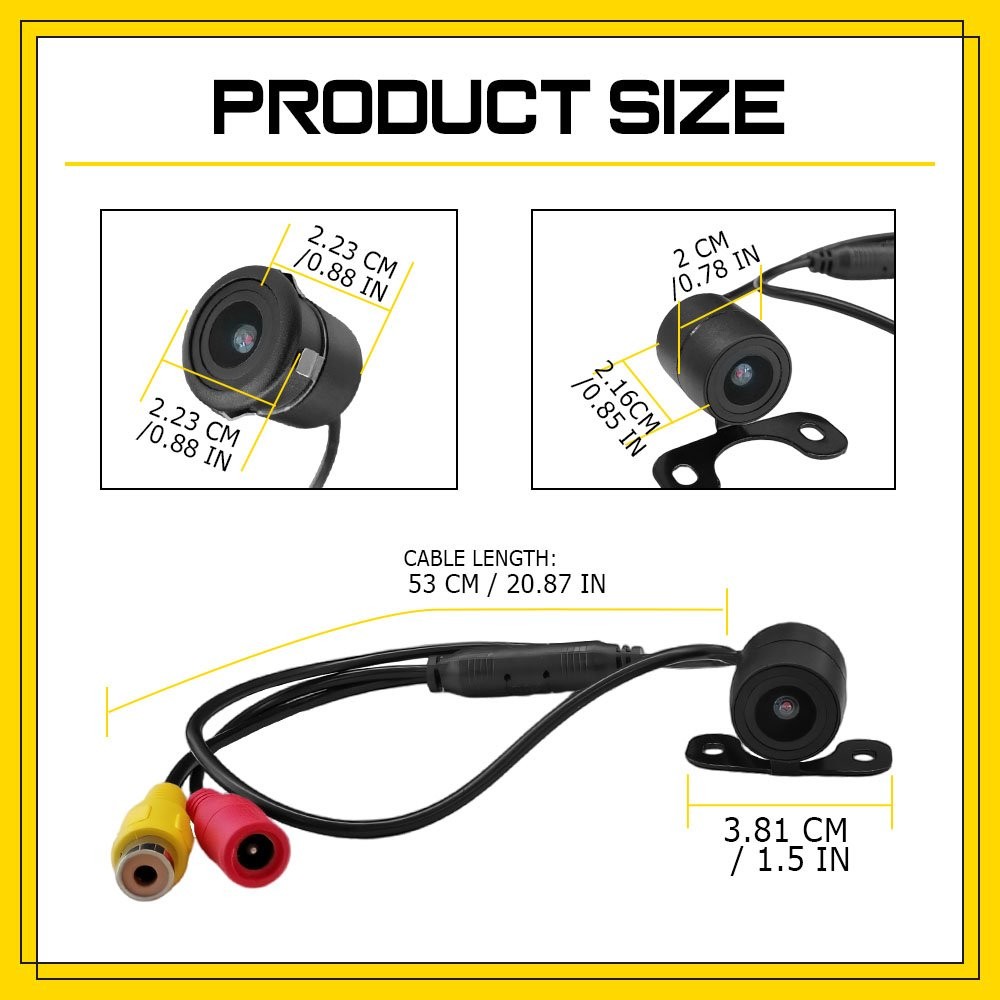 170° CMOS Front/Side/Rear View Reverse Backup Night Vision Parking Camera HD EOA
