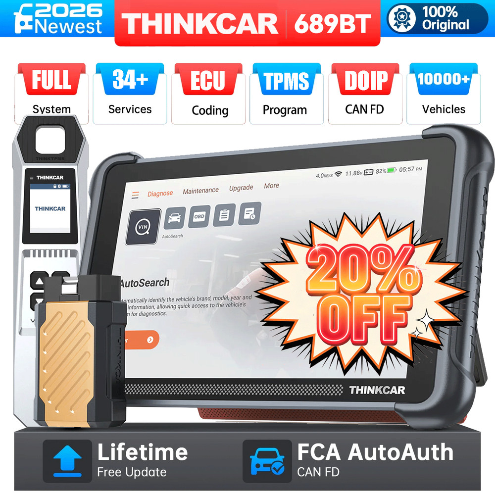ThinkScan 689BT TPMS Programming Diagnostic Tool OBD2 Scanner Bidirectional Scan
