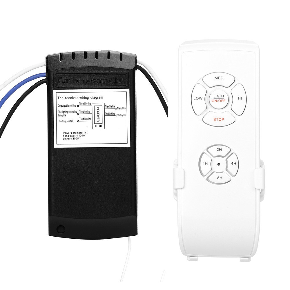 Universal 15M Ceiling Fan Lamp Light Timing Wireless Remote Control Receiver Kit