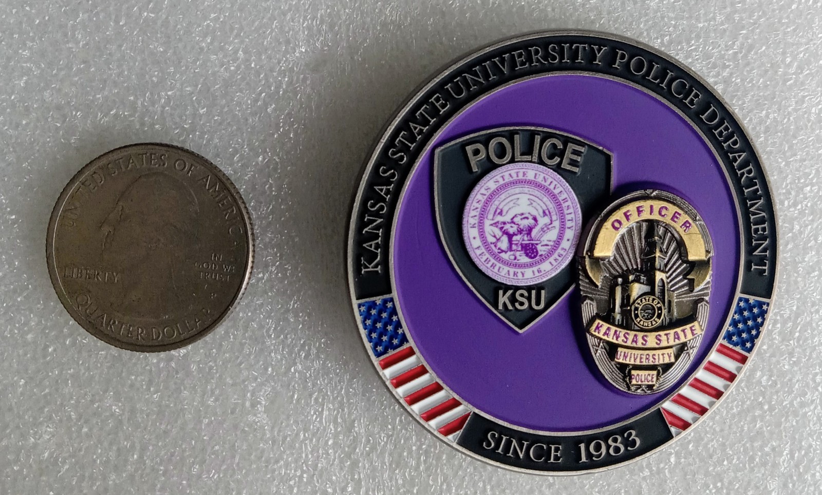 KANSAS STATE University POLICE CHALLENGE COIN sheriff Wildcats KSU campus safety