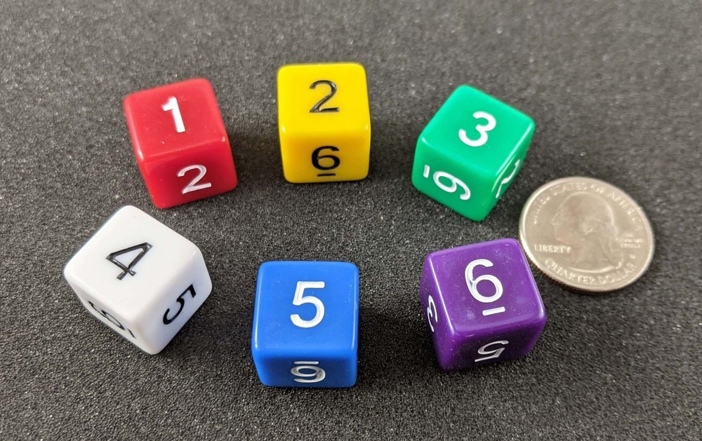 Colorful Plastic Dice (D6)