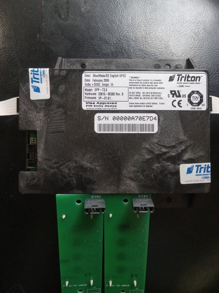 Triton 9600 Keypad Model EPP-T3.0 ATM